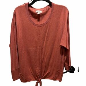 Style & Co lightweight tie front sweater size M